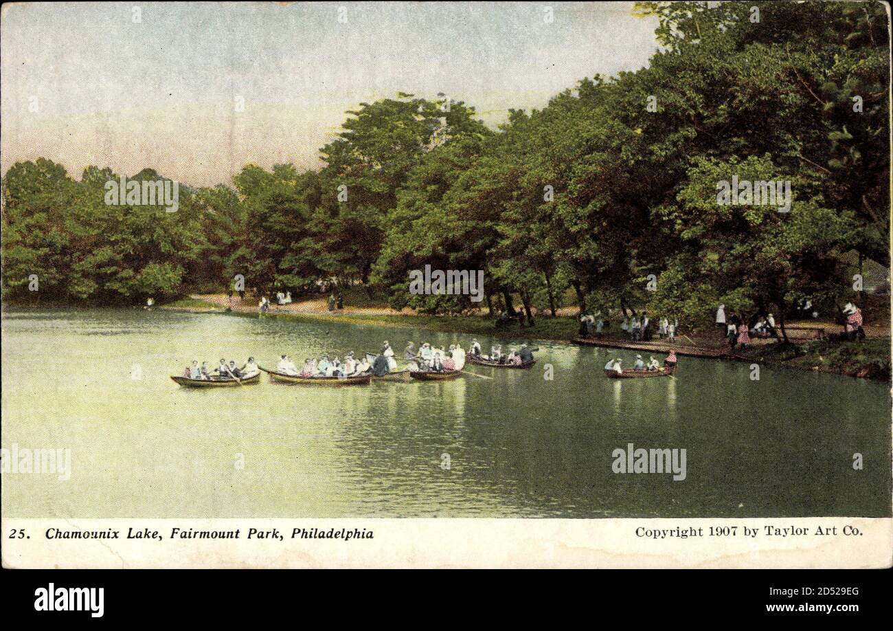 Philadelphia Pennsylvania USA, Chamounix Lake, Fairmount Park - weltweite Nutzung Stockfoto
