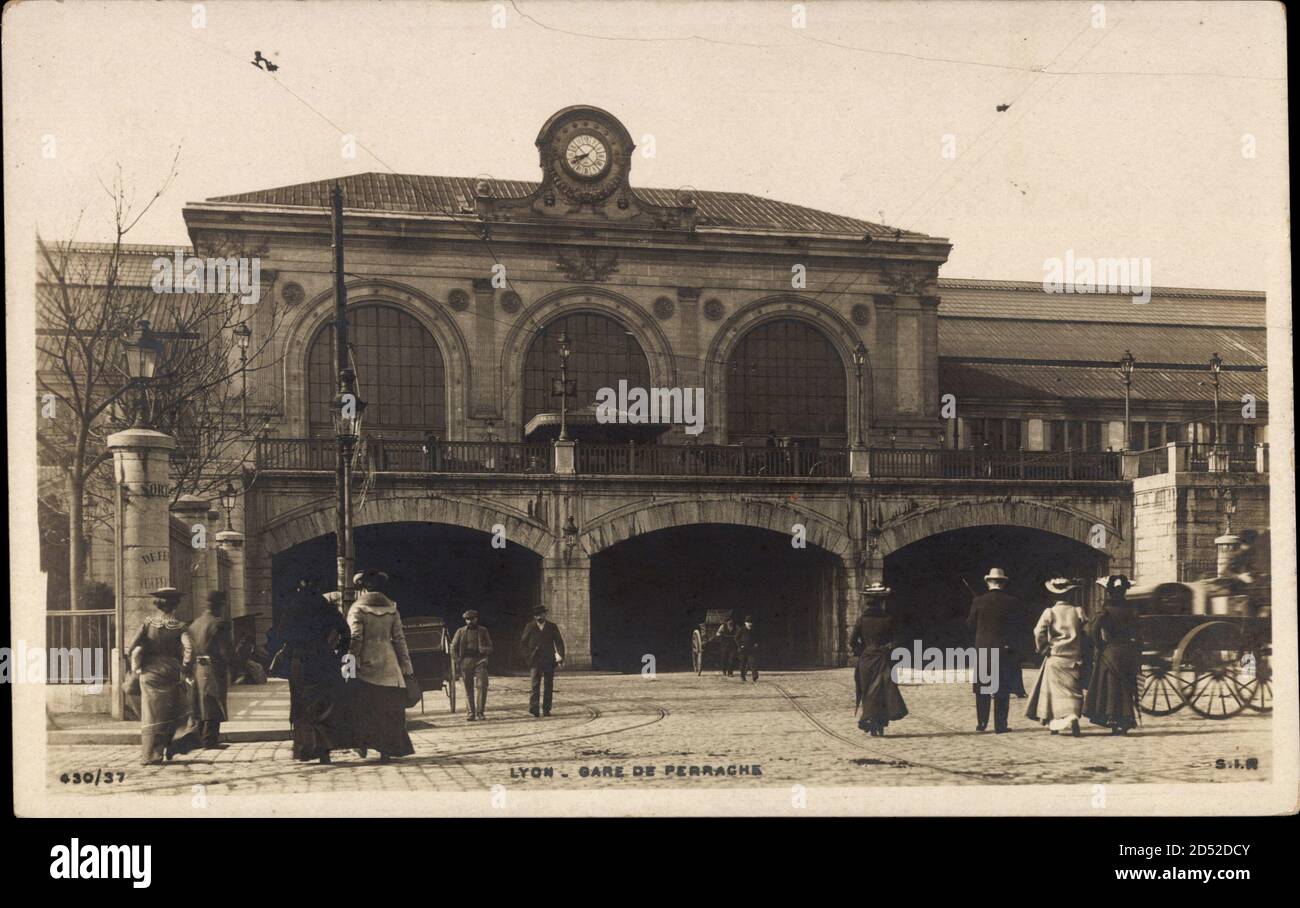 Lyon Rhône, vue générale de la Gare de Perrache – weltweite Nutzung Stockfoto