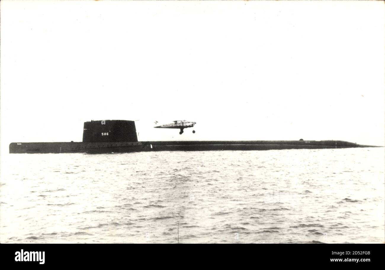 US Amerikanisches U Boot, USS Triton, SSN 586, Flugzeug weltweit im Einsatz Stockfoto