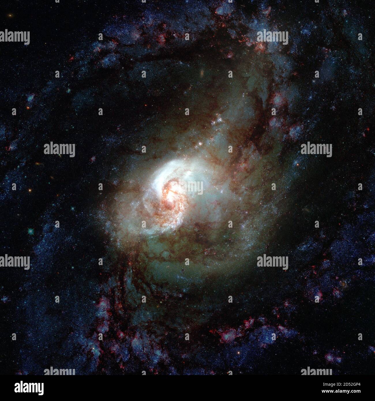 Kosmische Kunst. Schönheit des tiefen Raumes. Science-Fiction-Tapete. Milliarden von Galaxien im Universum. Elemente dieses Bildes, die von der NASA eingerichtet wurden Stockfoto