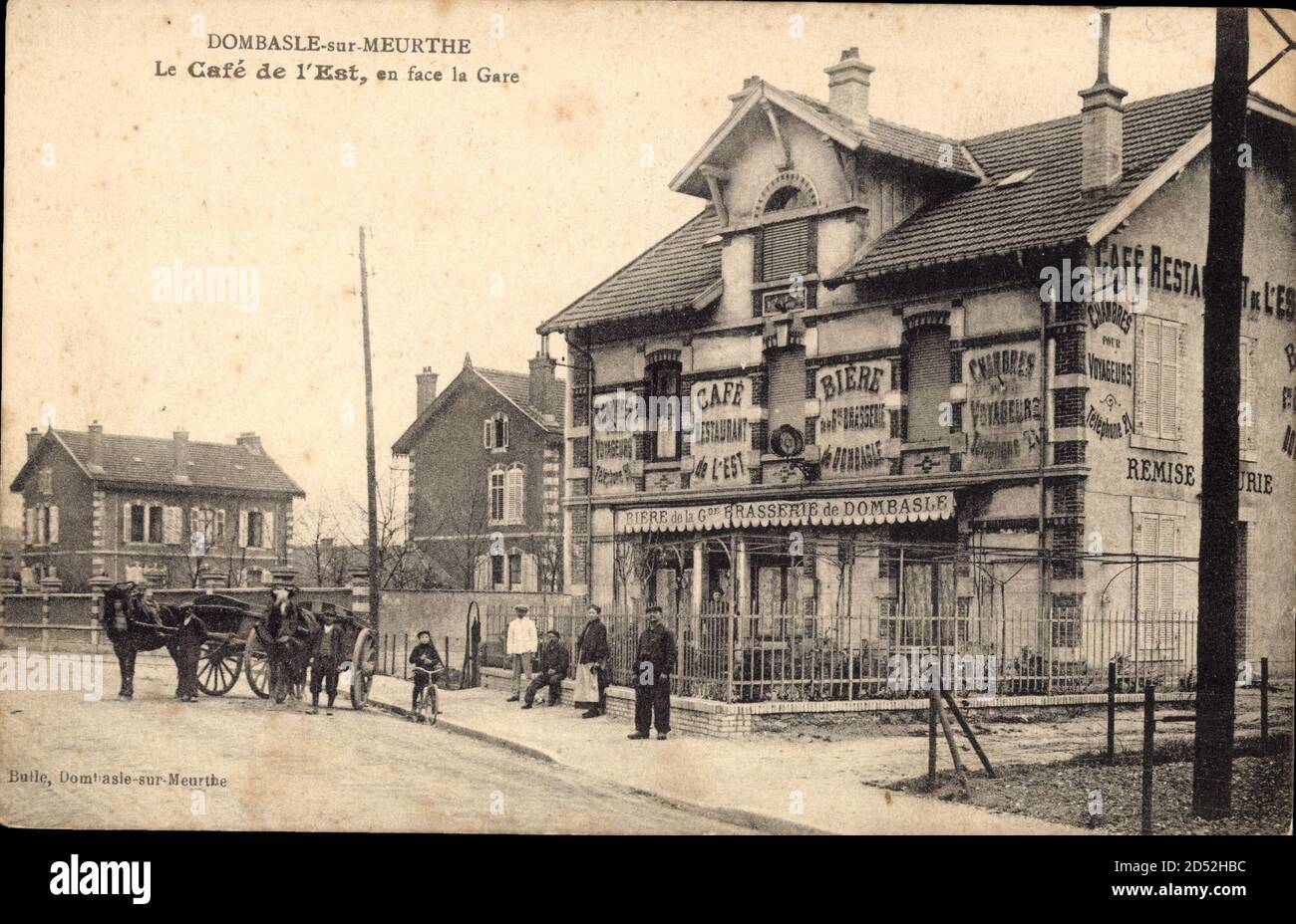 Dombasle sur Meurthe et Moselle, le Cafe de l'Est, en face la Gare - weltweite Nutzung Stockfoto