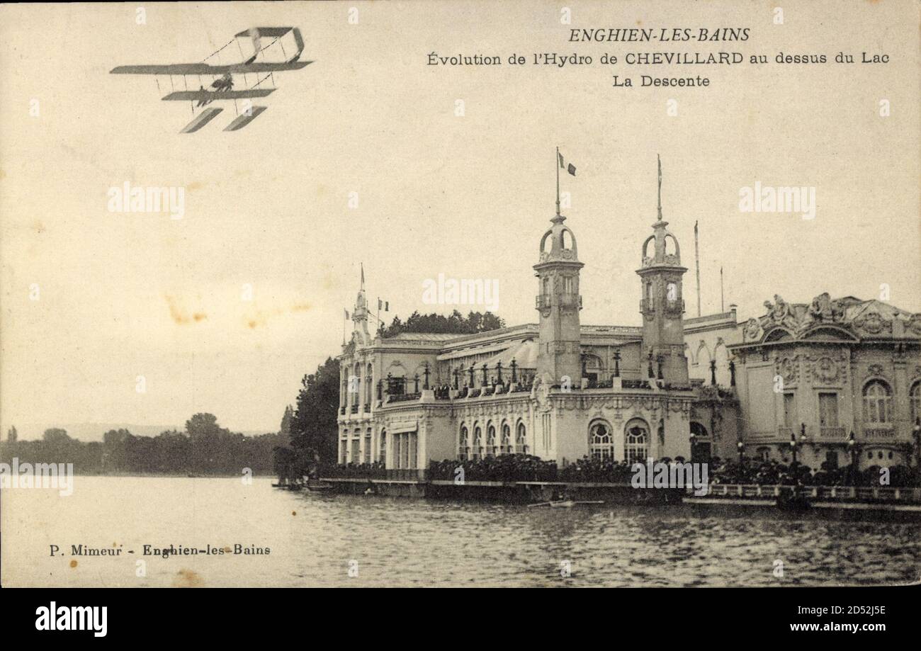 Enghien les Bains Val d?Oise, Hydro de Chevillard, Wasserflugzeug weltweit Stockfoto