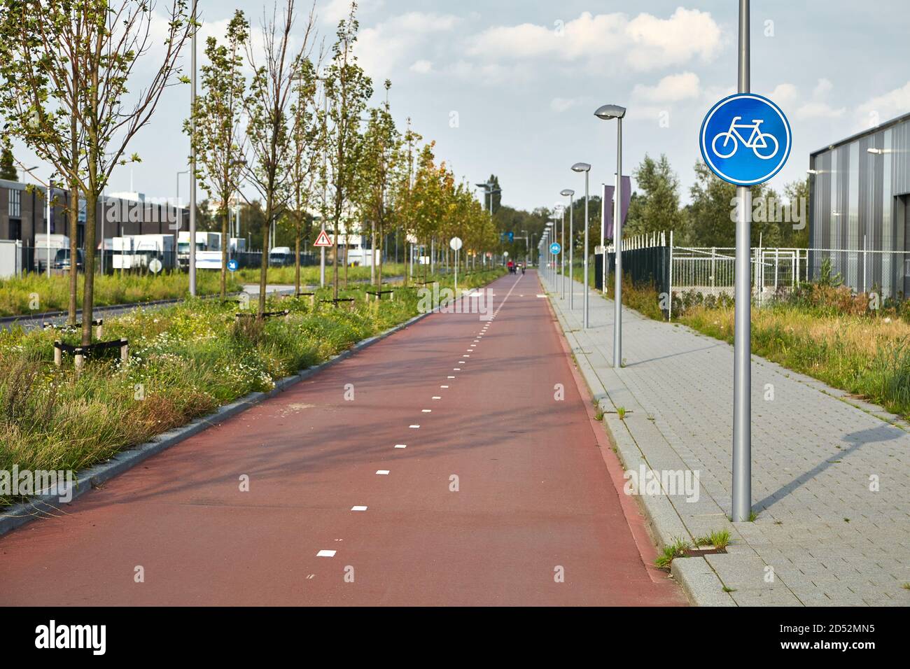 Fahrradstraßenschilder Stockfoto