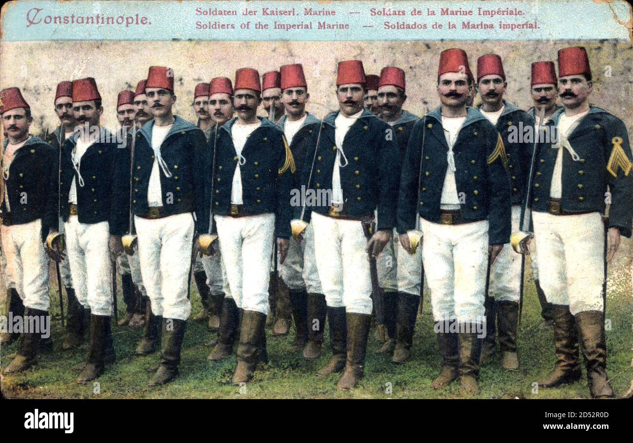 Konstantinopel Istanbul Türkei, Soldaten der Kaiserlichen Marine weltweit im Einsatz Stockfoto