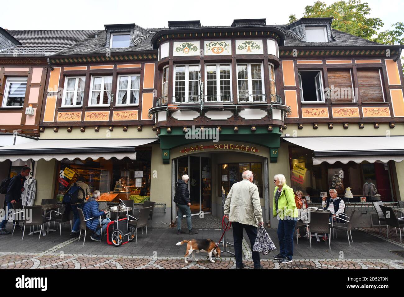 Cafe Schragen Restaurant in Ahrweiler, Rheinland-Pfalz, Deutschland, Europa Stockfoto