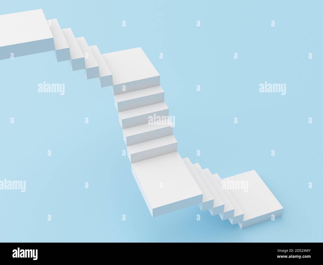 Abstrakte Treppe. Treppen mit Stufen, Geschäftskonzept. 3d-Rendering Stockfoto