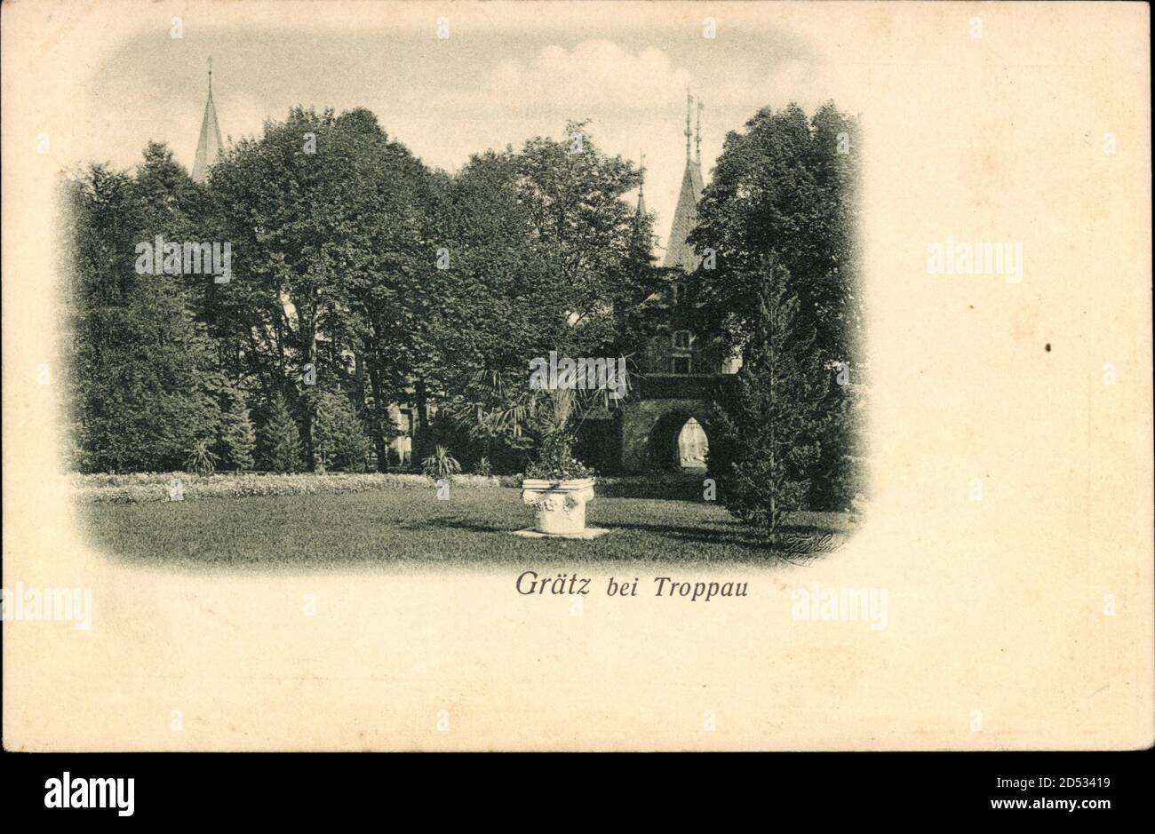 Grätz bei Troppau Reg. Mährisch Schlesien, Partie im Schlosspark weltweit im Einsatz Stockfoto