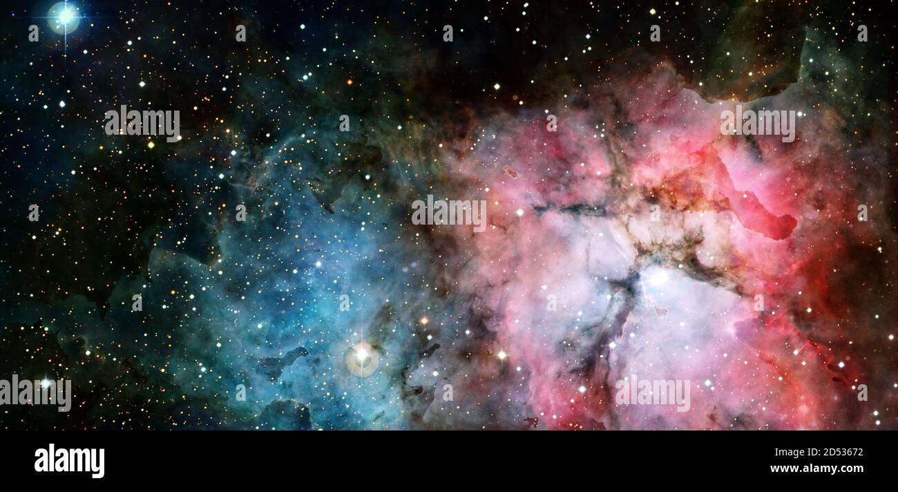 Abstrakter Raum Hintergrund. Elemente dieses Bildes, die von der NASA bereitgestellt wurden. Stockfoto