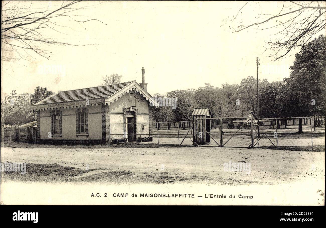 Maisons Laffitte Yvelines, Camp militaire, LEntrée du Camp – weltweite Nutzung Stockfoto