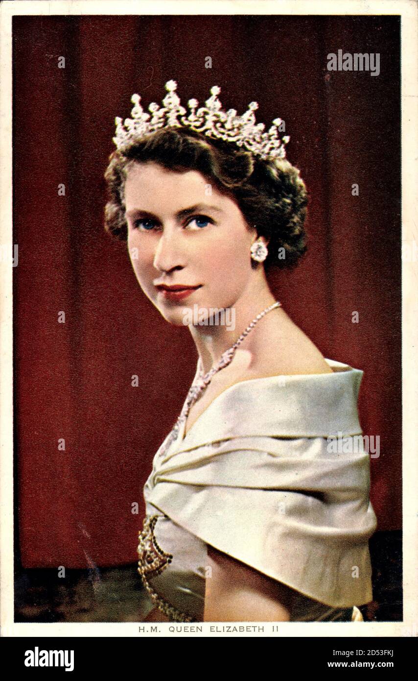 Königin Elizabeth II. Von England, Portrait, Krone Stockfoto