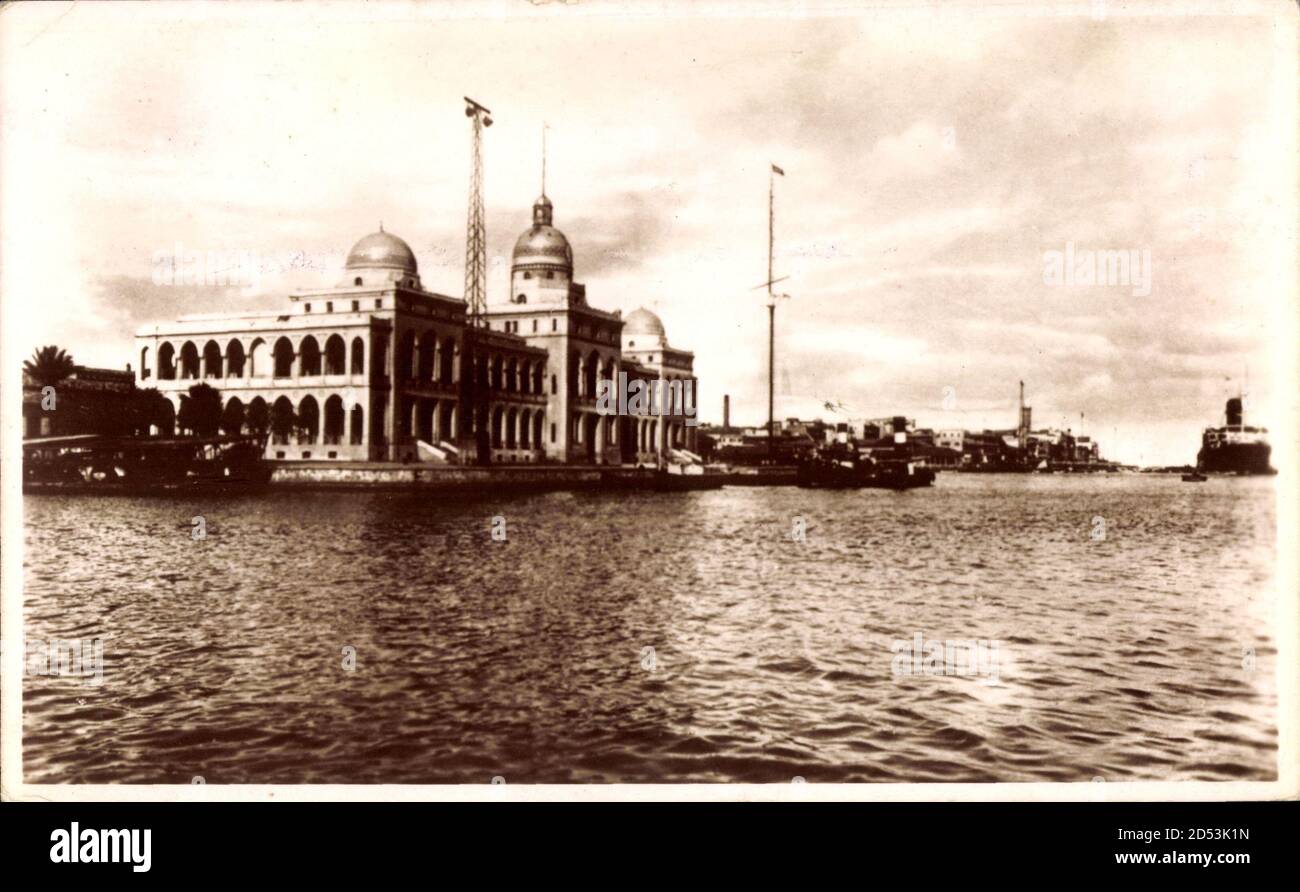 Port Said Ägypten, Büro der Suez Canal Company - weltweite Nutzung Stockfoto