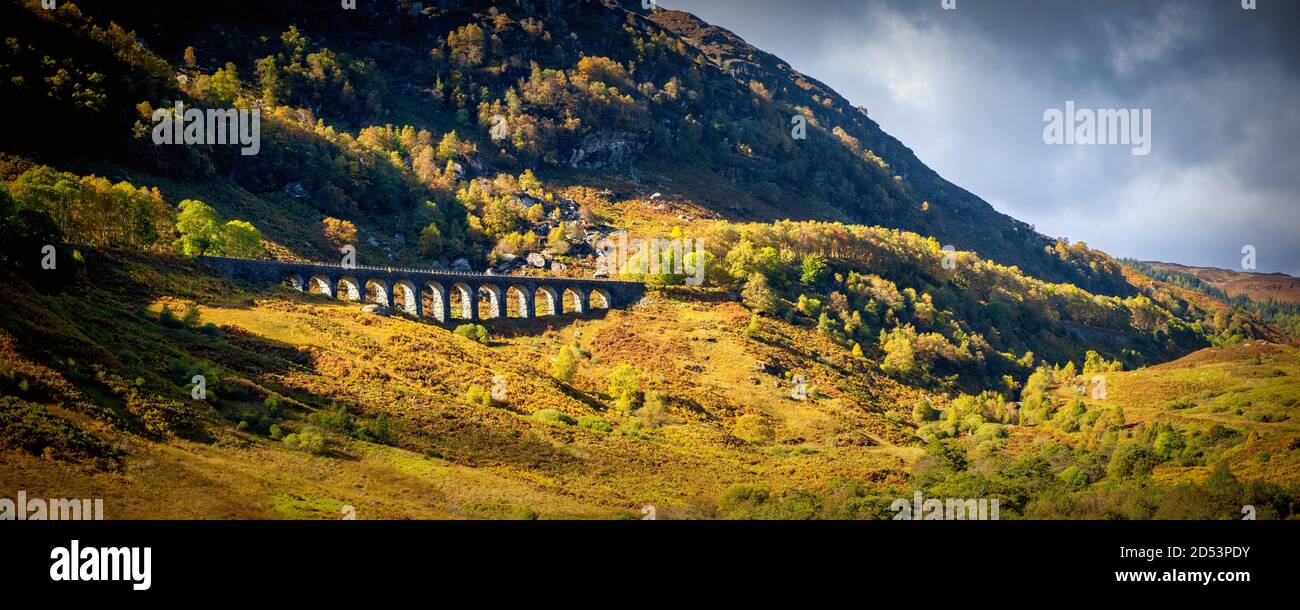 Glen Ogle Viaduct, Lochearnhead, Schottland, Großbritannien Stockfoto