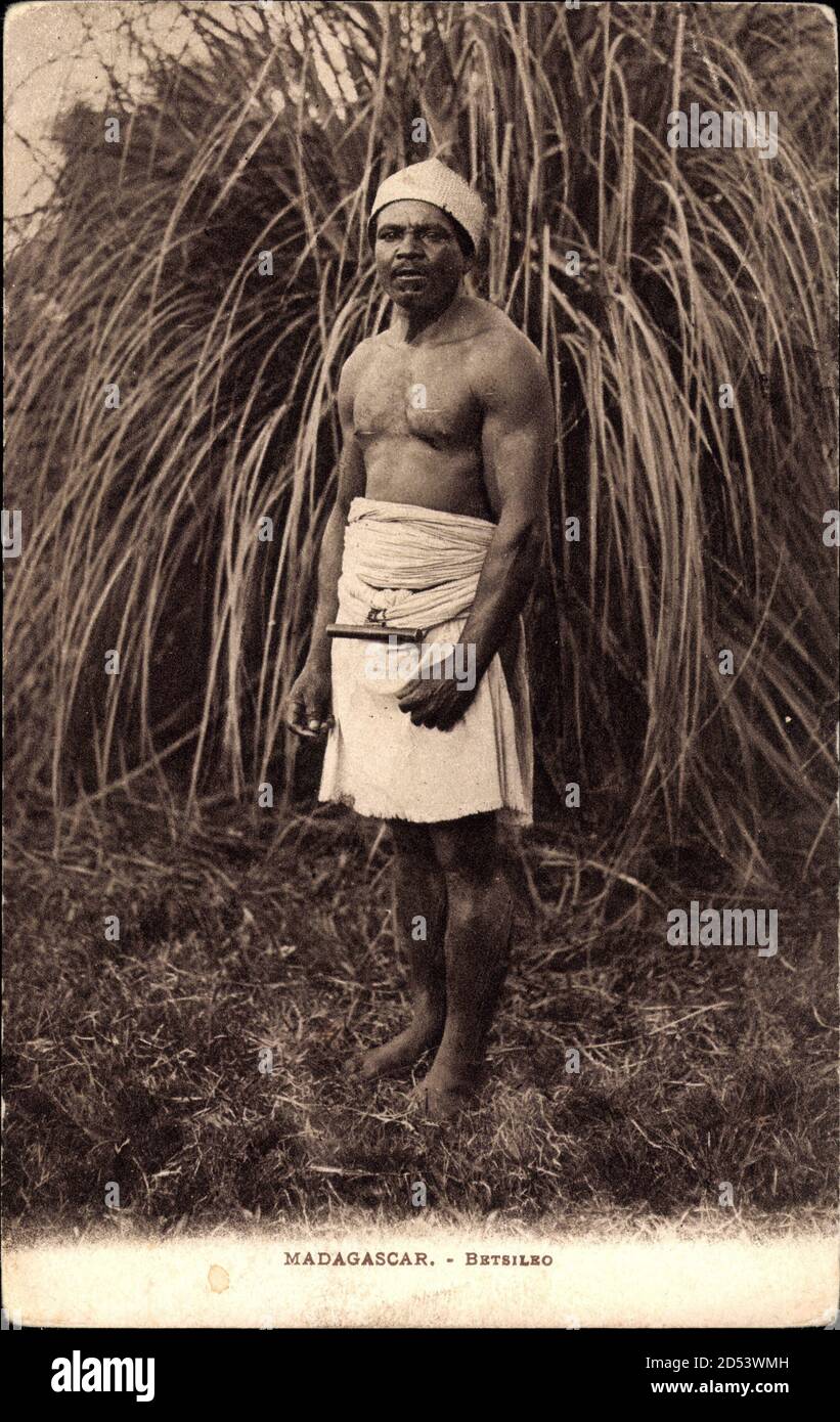 Madagaskar, Betsileo, Portrait von einem Mann Stockfoto