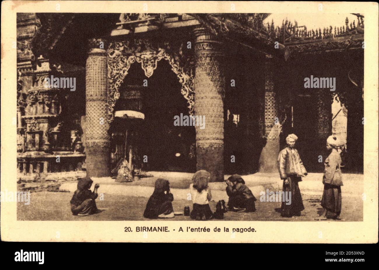 Birmanie Myanmar Burma, EIN Lentree de la pagode, Eingang, Einheimische weltweit Stockfoto