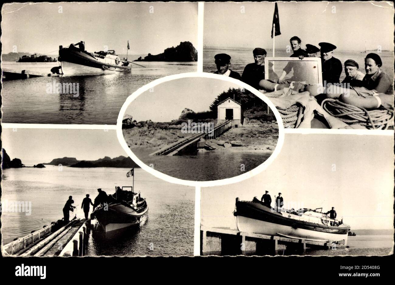 Lile de Bréhat Côtes du Nord, Station de Sauvetage, Rettungsstation Stockfoto