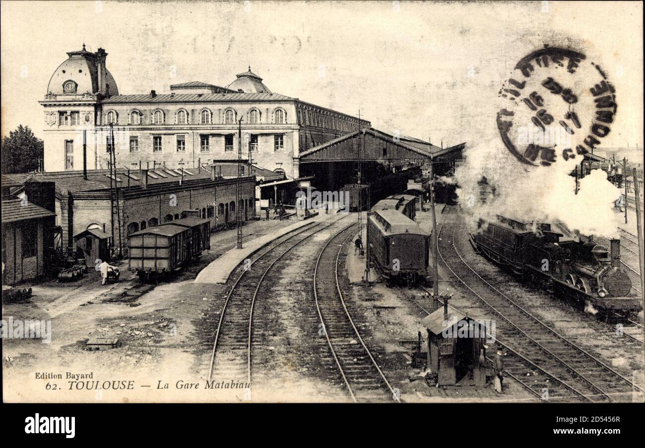 Toulouse Haute Garonne, La Gare Matabiau, Bahnhof, Dampflokomotiven – weltweite Nutzung Stockfoto