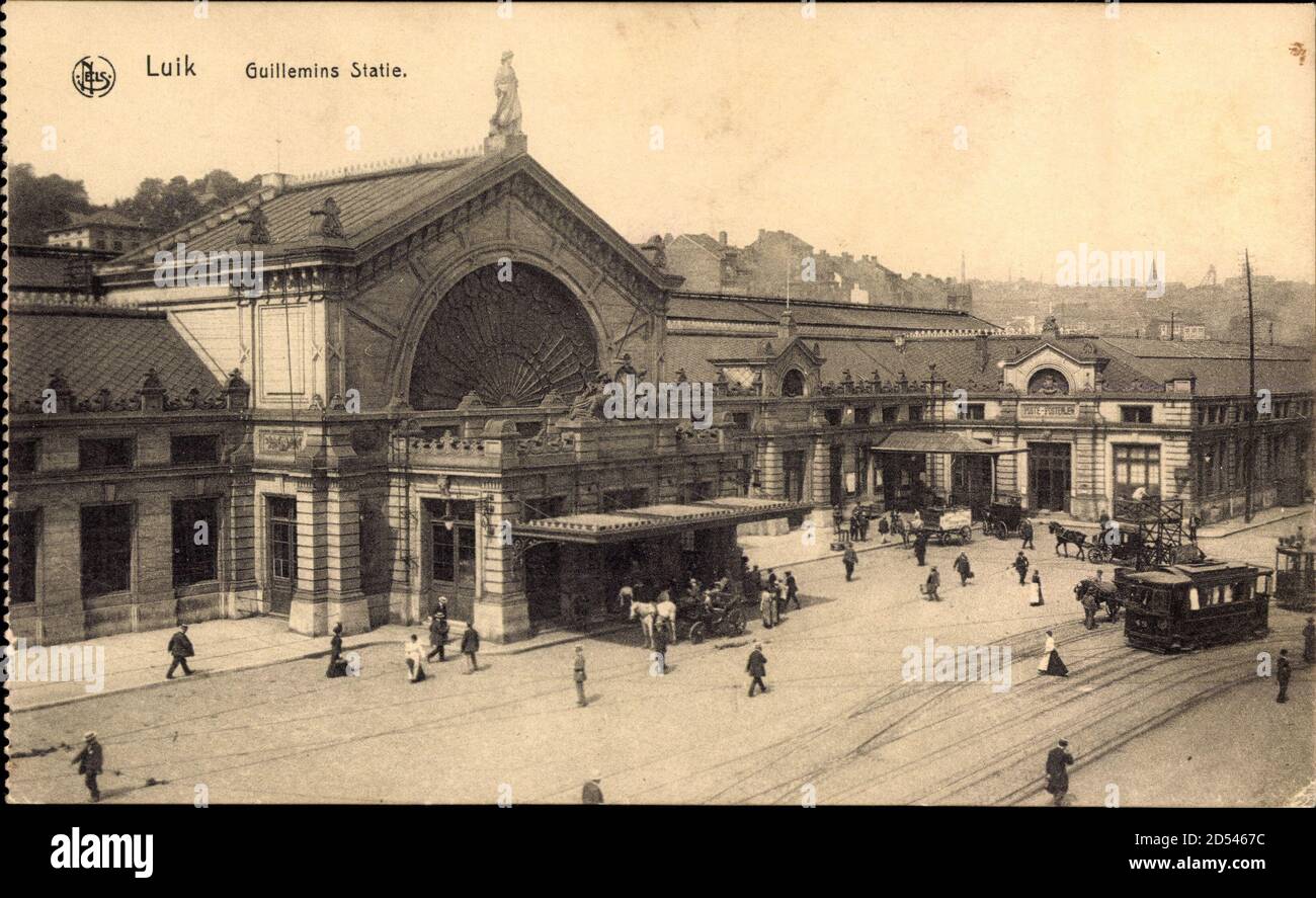 Luik Liège Lüttich Wallonien, vue générale de la Gare des Guillemins, Bahnhof - weltweite Nutzung Stockfoto