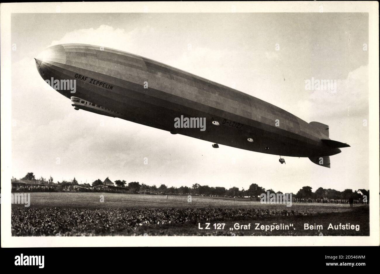 LZ 127, Graf Zeppelin, beim Aufstieg, Luftschiff Stockfoto