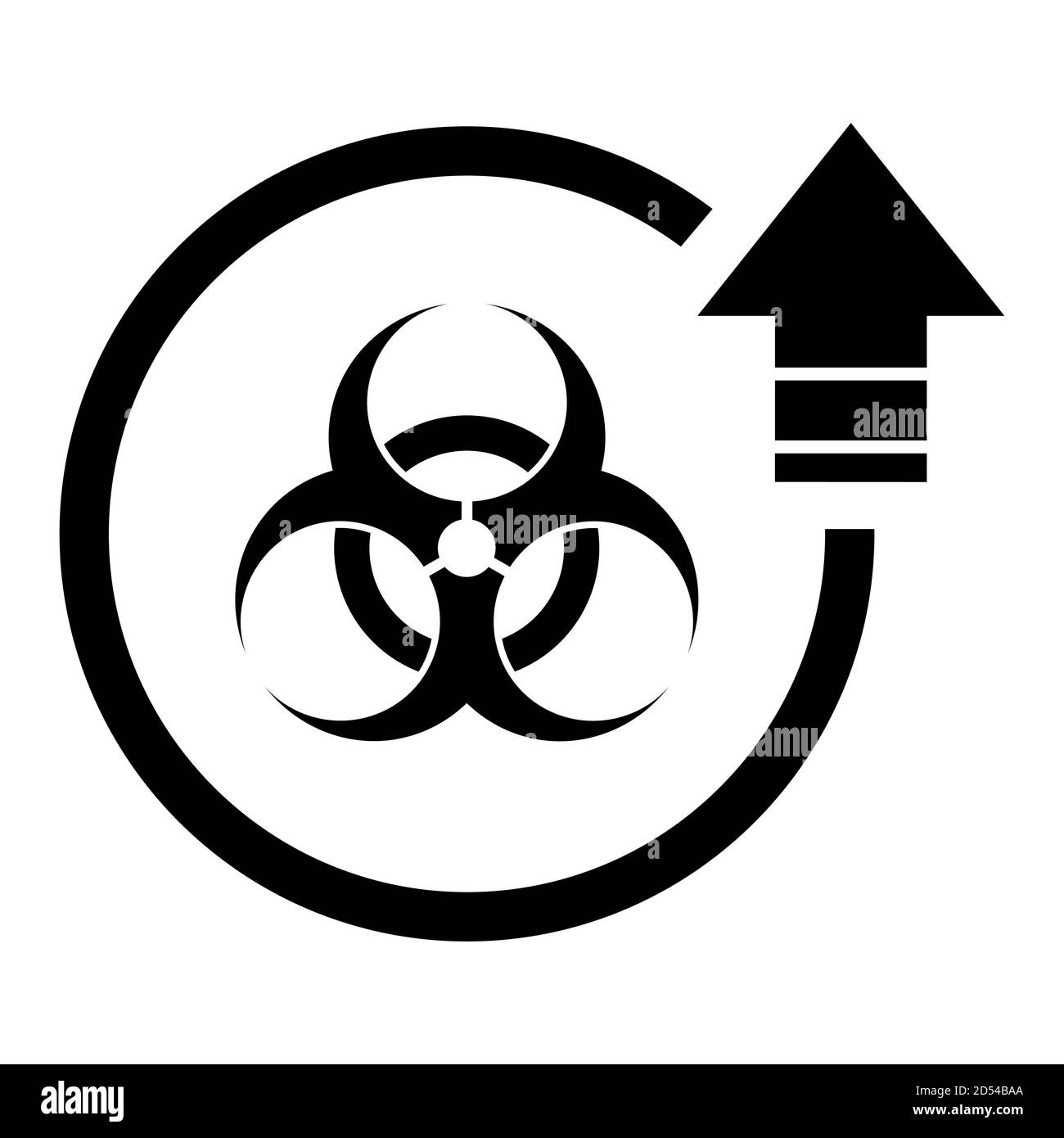 Biohazard modernes Website-Symbol auf weißem Hintergrund isoliert. Design für mobile App und ui . Stock Vektor