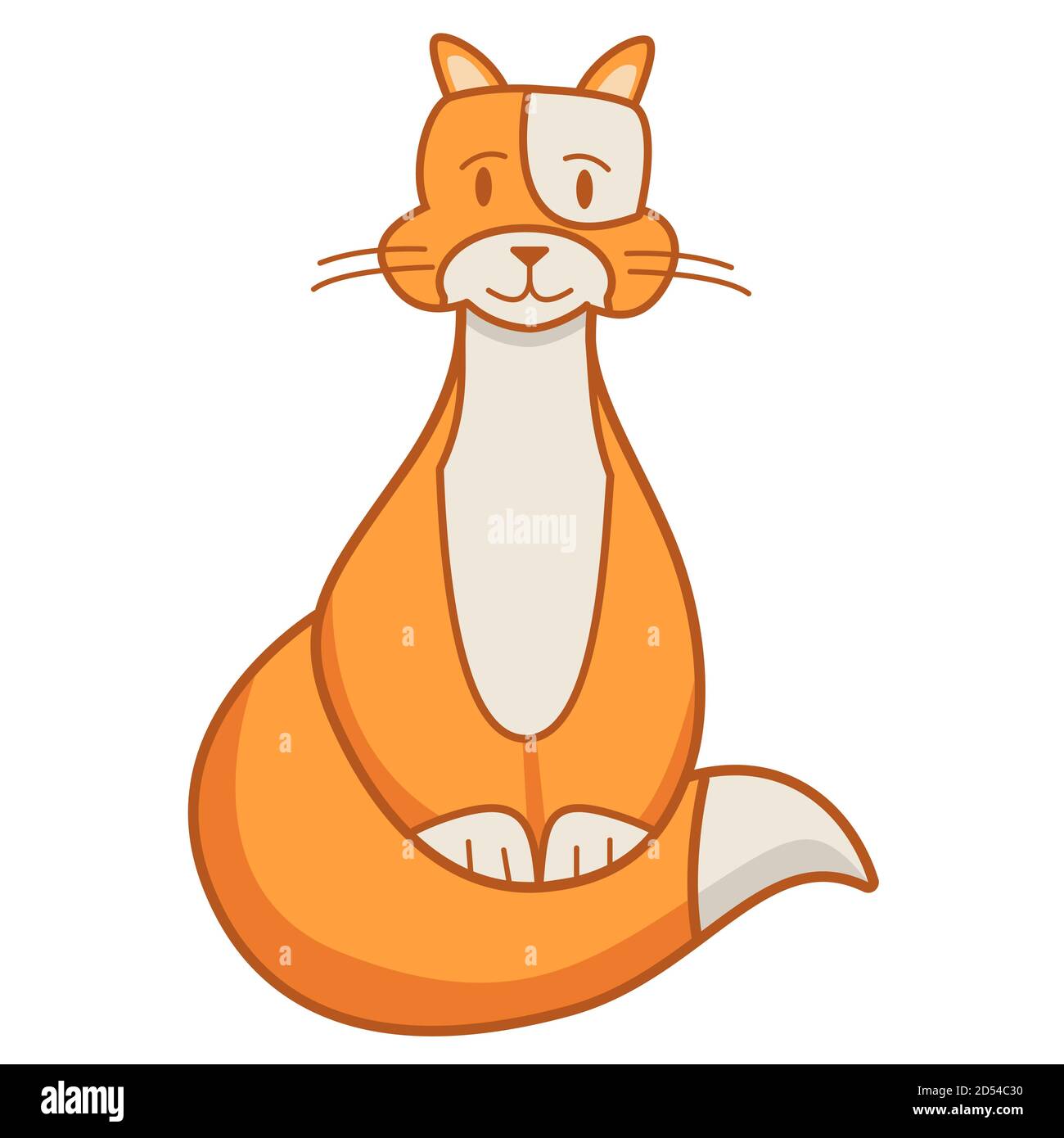 Set von Katzen. Cartoon Figur Tier Kätzchen. Flachvektor. Stock Vektor