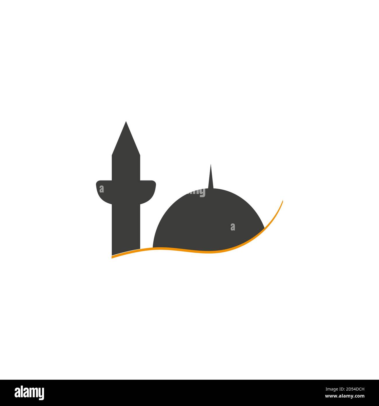 Moschee-Symbol isoliert auf weißem Hintergrund EPS10 Stock Vektor