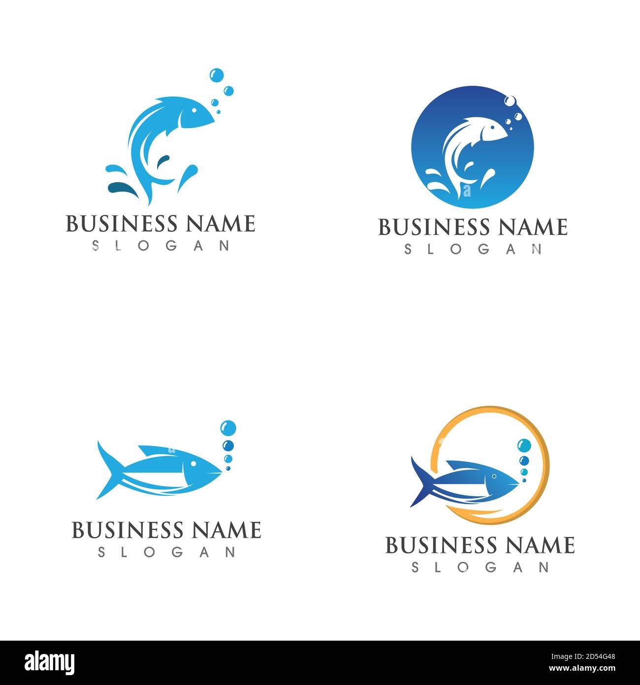 Fisch-Logo und Symbol-Vektor-Symbol Stock Vektor