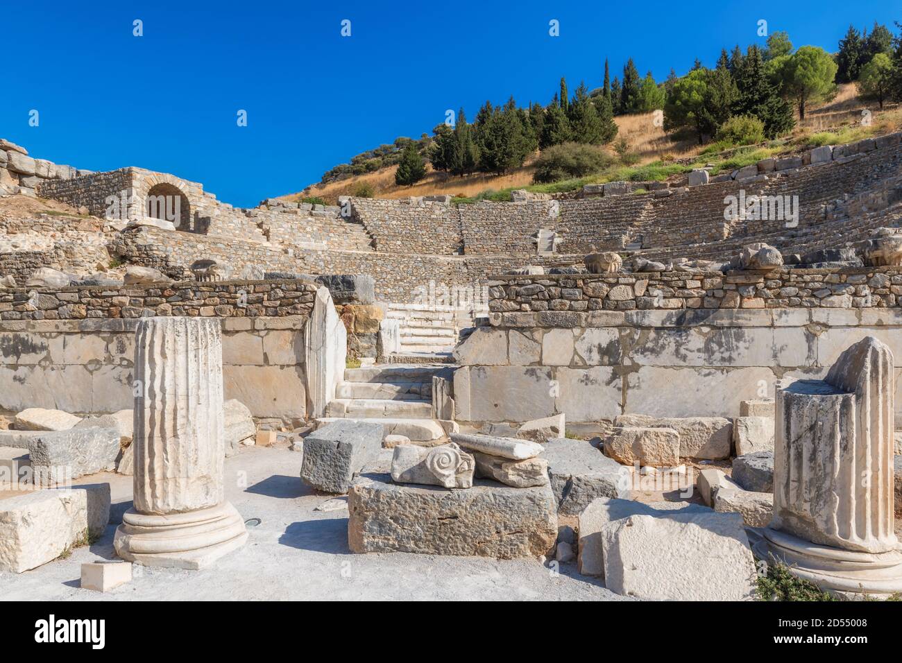 Amphitheater (Kolosseum) in der antiken Stadt Ephesus Stockfoto