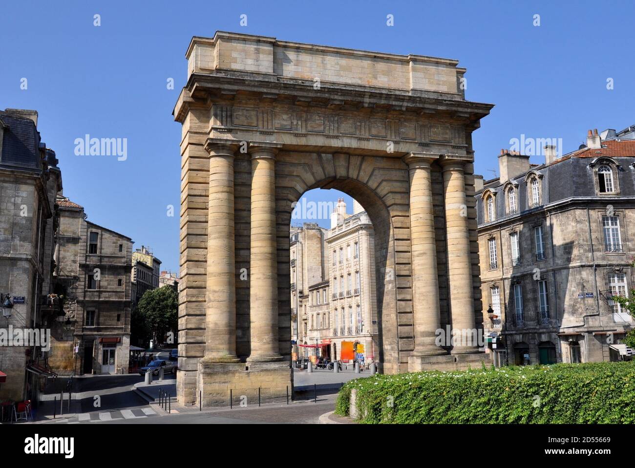 Frankreich, aquitaine, Bordeaux, Porte de Bourgogne, dieses Tor wurde im 18. Jahrhundert zu Ehren des Herzogs von Bourgogne erbaut. Stockfoto