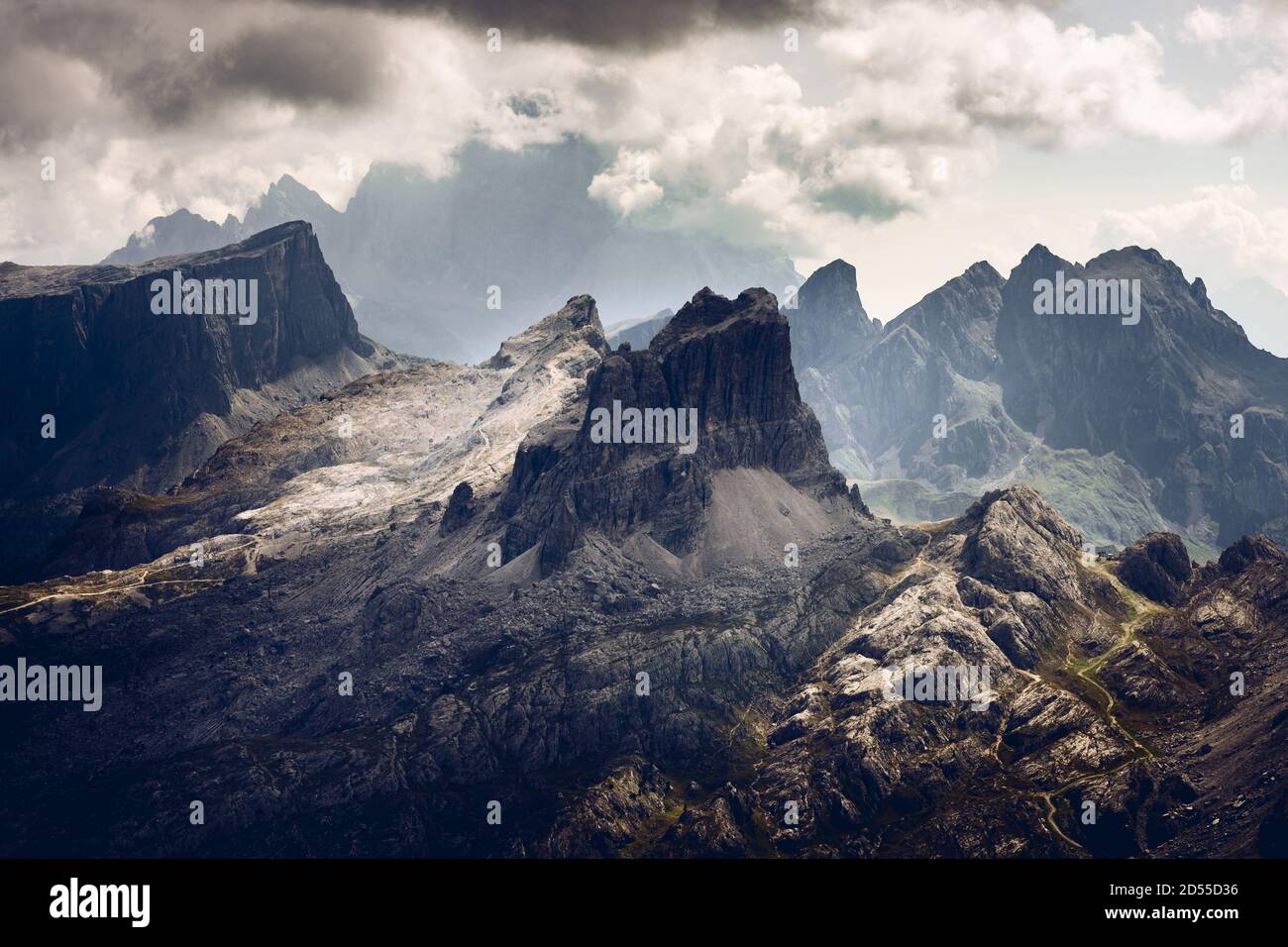 Averau Gipfel im Nuvolau Gebirge, Dolomiten UNESCO Stockfoto