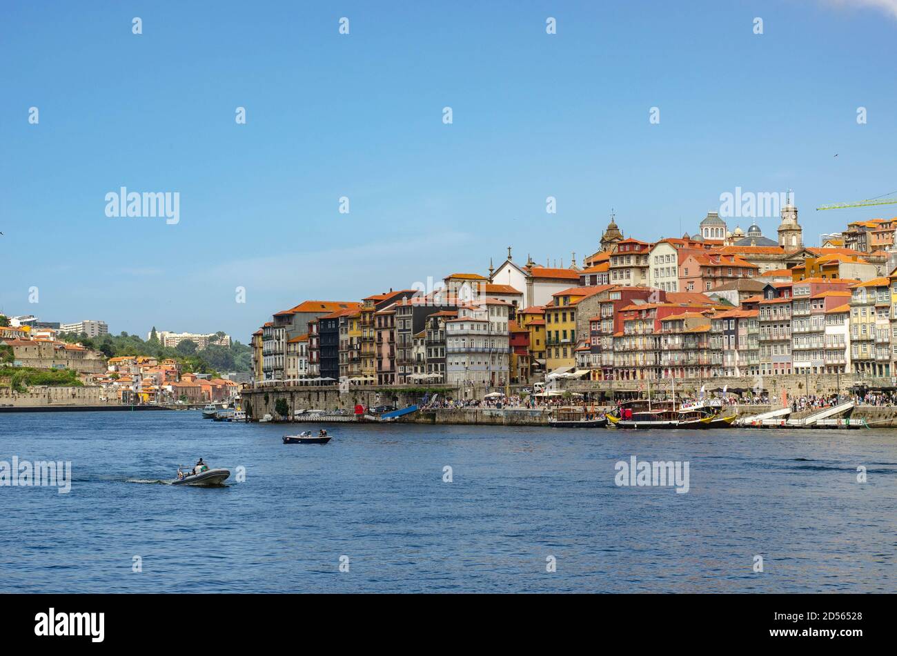 Douro Flussufer, Ribeira Bezirk, Porto Stadt, Portugal Stockfoto