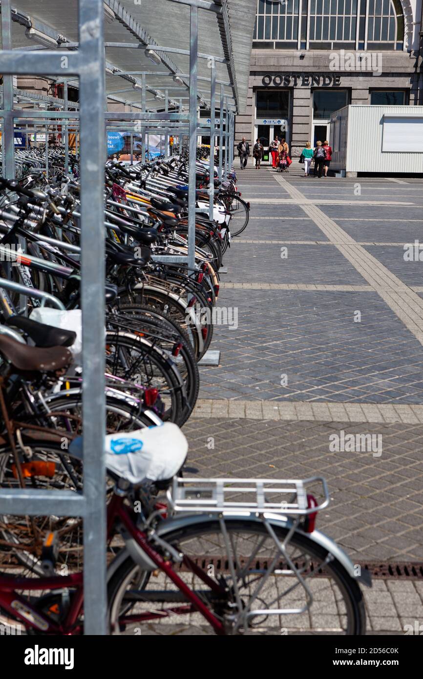 Bahnhof in Ostende, Küstenstadt in Belgien Stockfoto