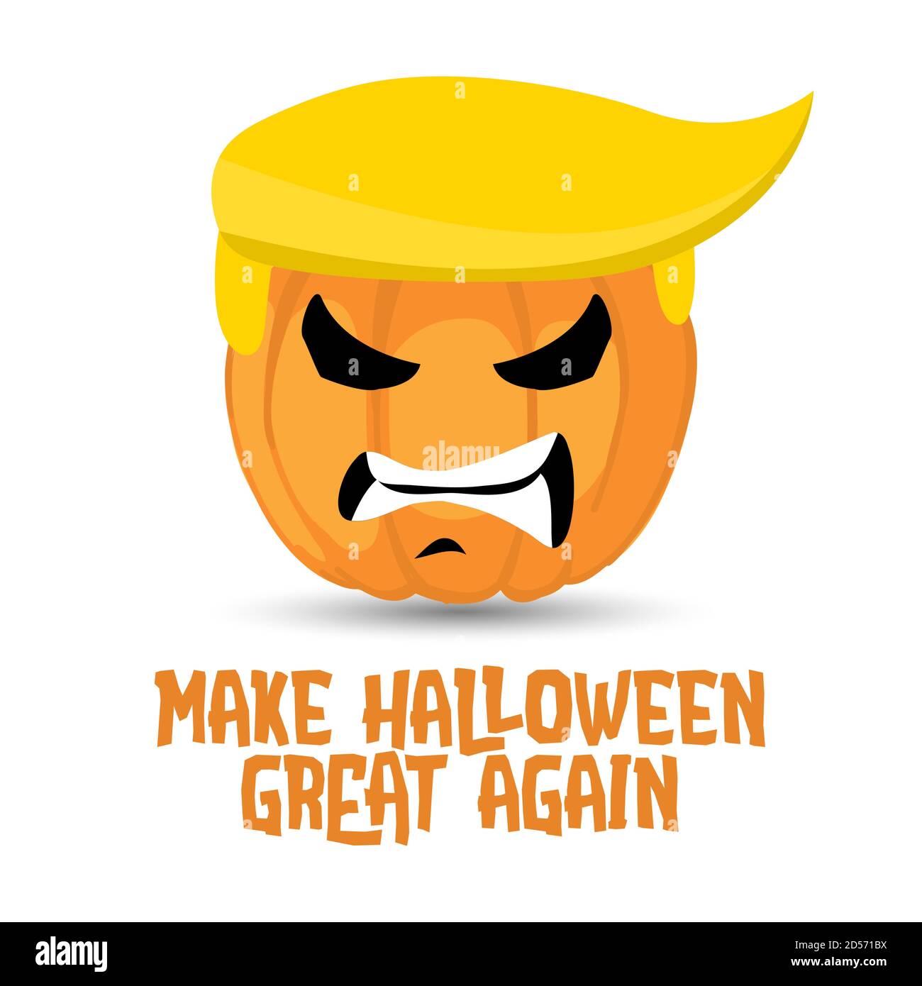 Make Halloween Great Again - lustiger Slogan mit Halloween Kürbis Stock Vektor