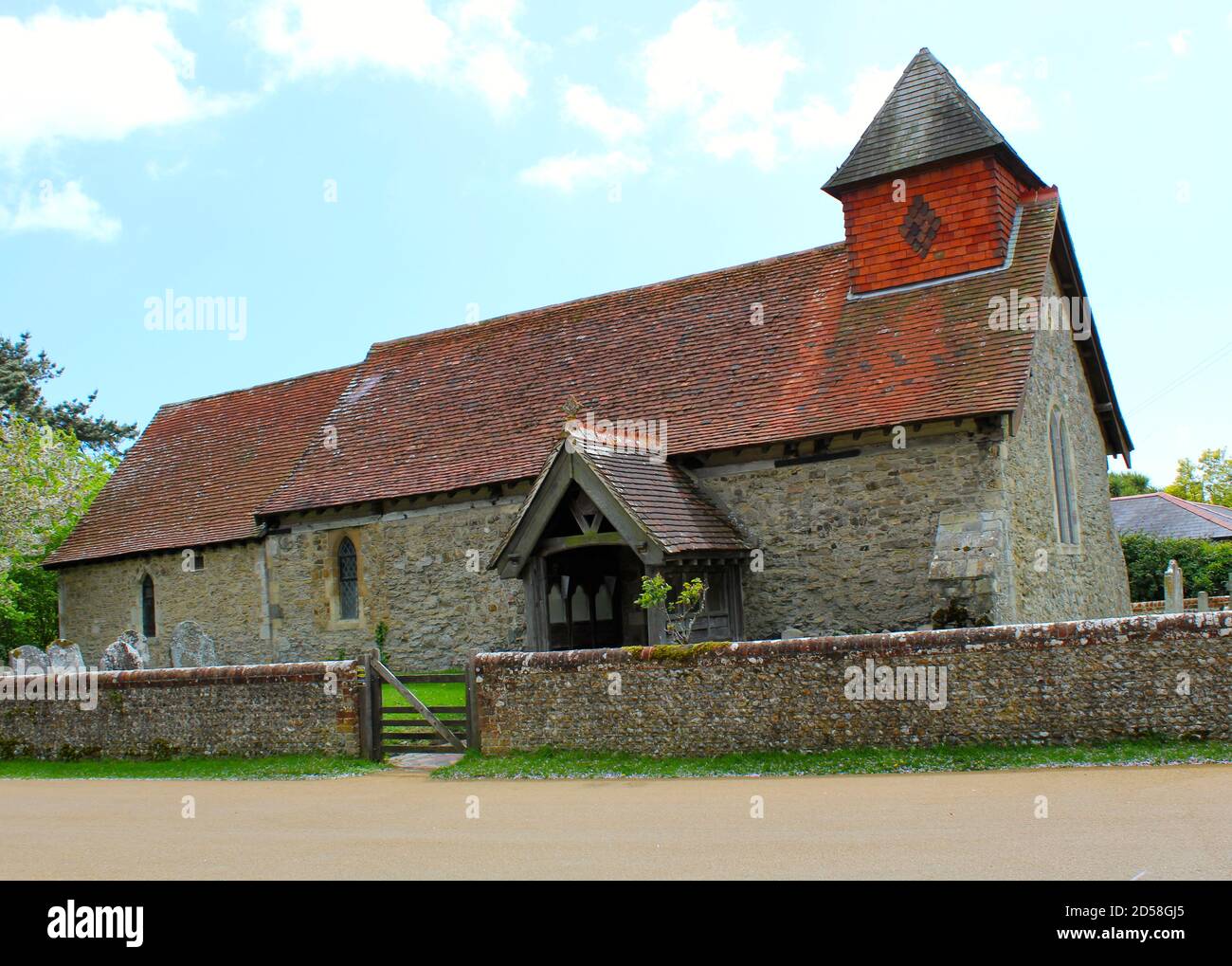 St Anne's Church, Earnley, East Wittering, West Sussex. Schöne englische Pfarrkirche. Stockfoto