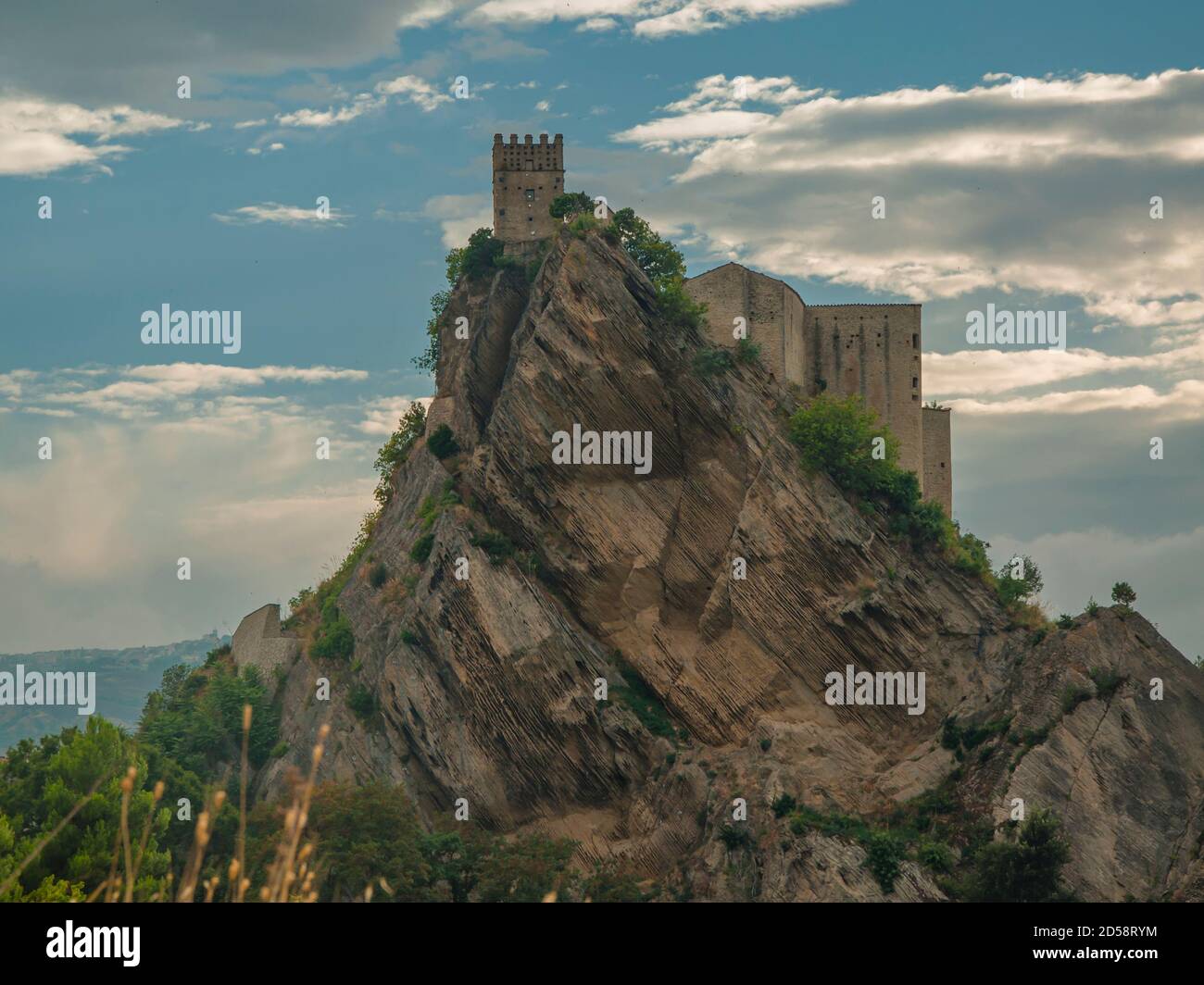 Schöne Aussicht auf Roccalegna Abruzzen Stockfoto