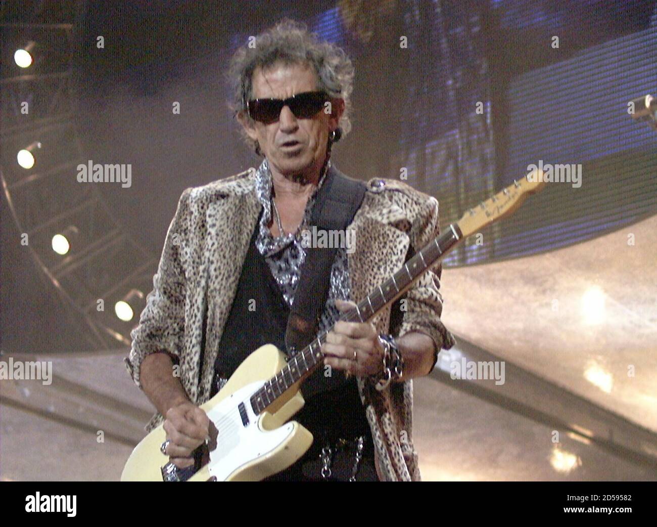 Keith Richard von den Rolling Stones tritt am 9. Juli beim Open Air  Festival 'Out in the Green' in Frauenfeld auf. Mehr als 60'000 Fans  besuchten die einzige Aufführung der Stones Show '