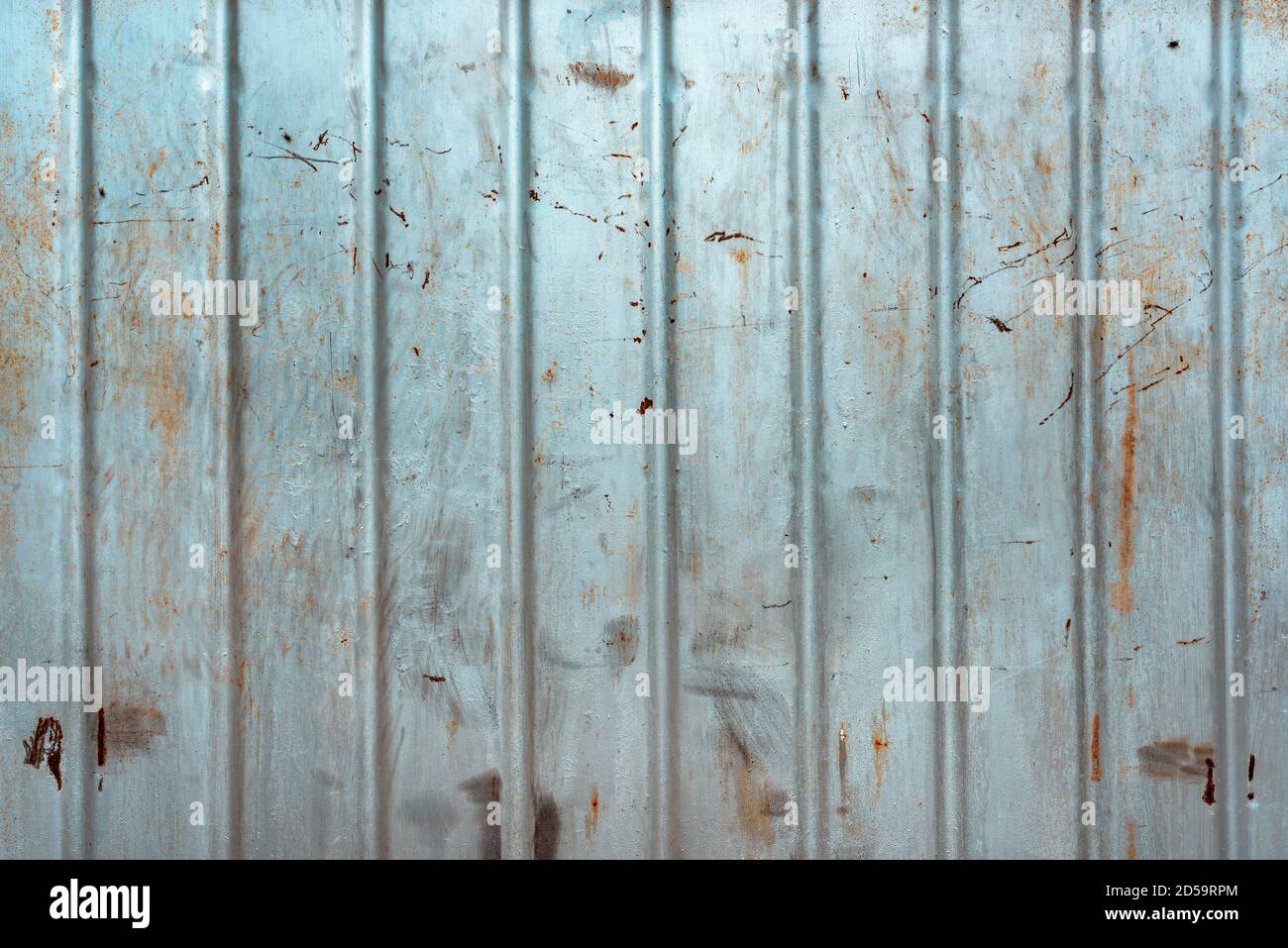 Hintergrund aus Wellblech, verwitterte Metalloberfläche Stockfoto