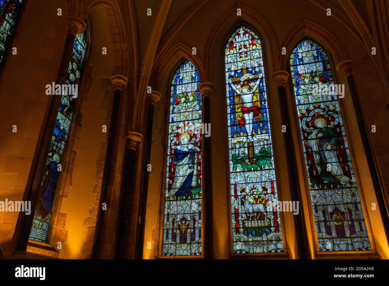 Dublin, Irland - 09. November 2015: Das Innere der St. Patrick Kathedrale in Dublin, gegründet 1191, ist die größere von Dublin zwei Kirche von Irland Kath Stockfoto