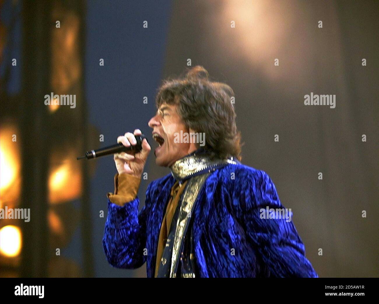 Mick Jagger von den Rolling Stones tritt am 9. Juli beim Open Air Festival  'Out in the Green' in Frauenfeld auf. Mehr als 60,000 Fans besuchten die  einzige Aufführung der Stones-Show 'Bridges