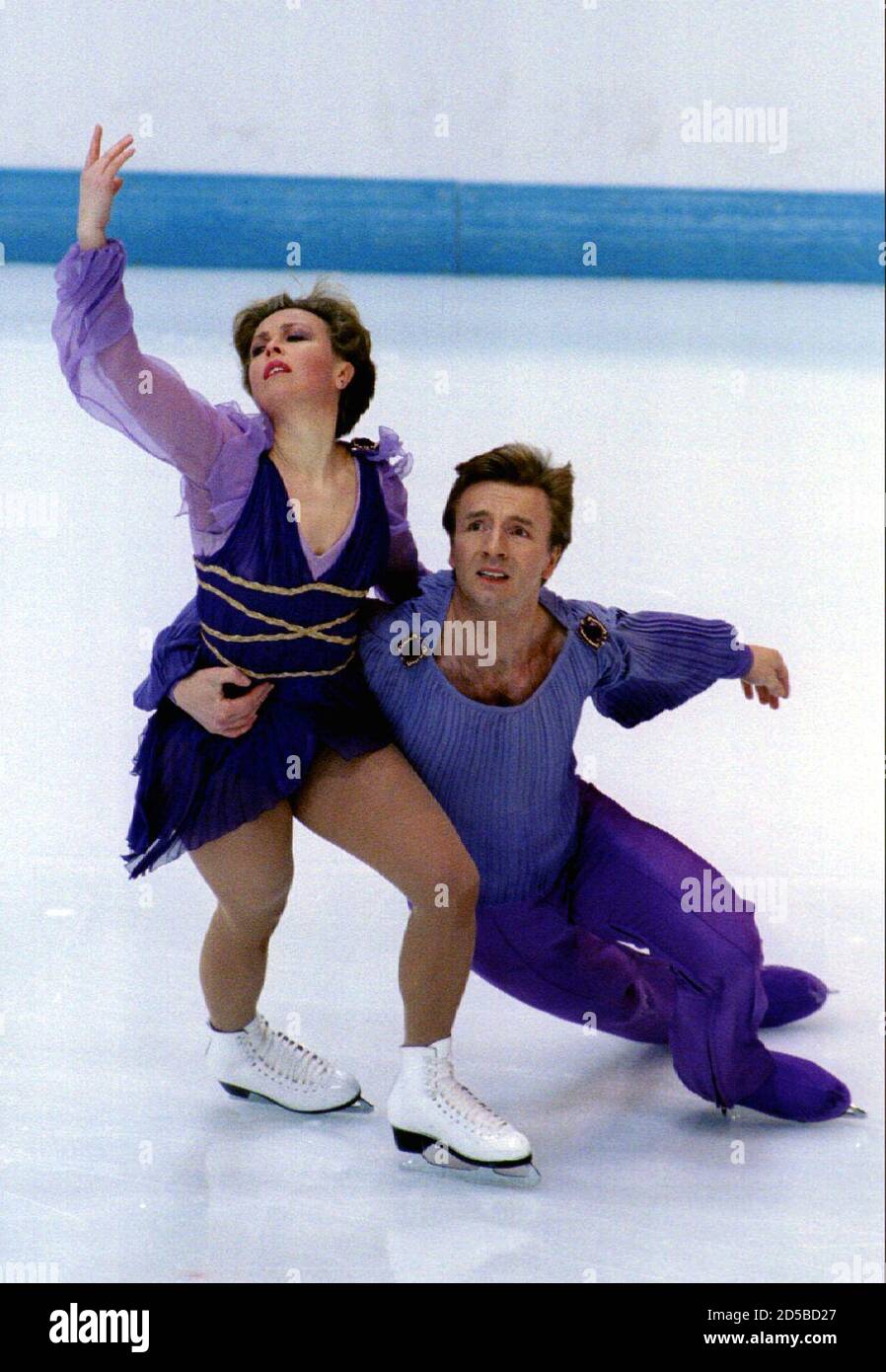 Jayne Torvill und Christopher Dean während ihrer Performance ihrer  berühmten "Bolero" Zahl bei der Eiskunstlauf-Ausstellung am 26. Februar.  Torvill und Dean, Bronze Medaillenträger in Lillehammer gewann 1984  Olympischen Titel in Sarajevo mit