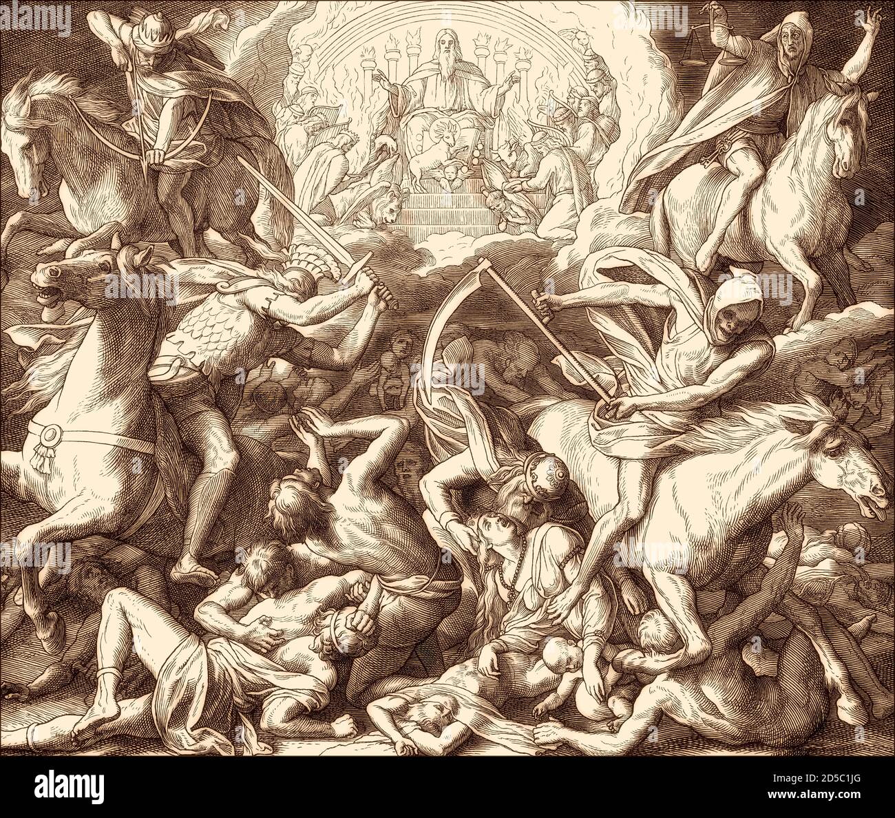 Die vier Reiter der Apokalypse, Buch der Offenbarung, Neues Testament ...