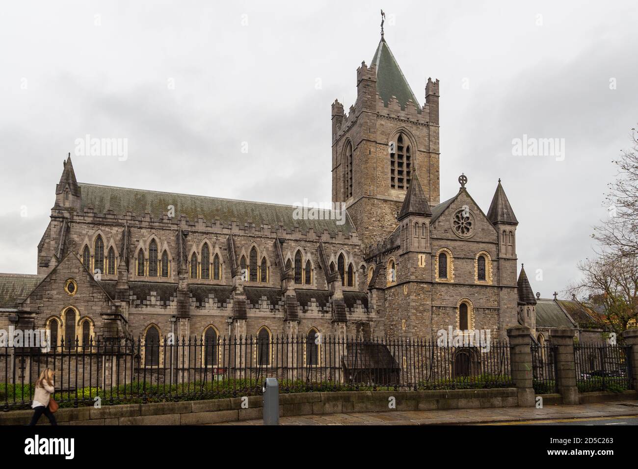 Dublin, Irland - 09. November 2015: Christ Church Cathedral formeller die Kathedrale der Heiligen Dreifaltigkeit, ist die Kathedrale der Vereinigten Diözesen o Stockfoto