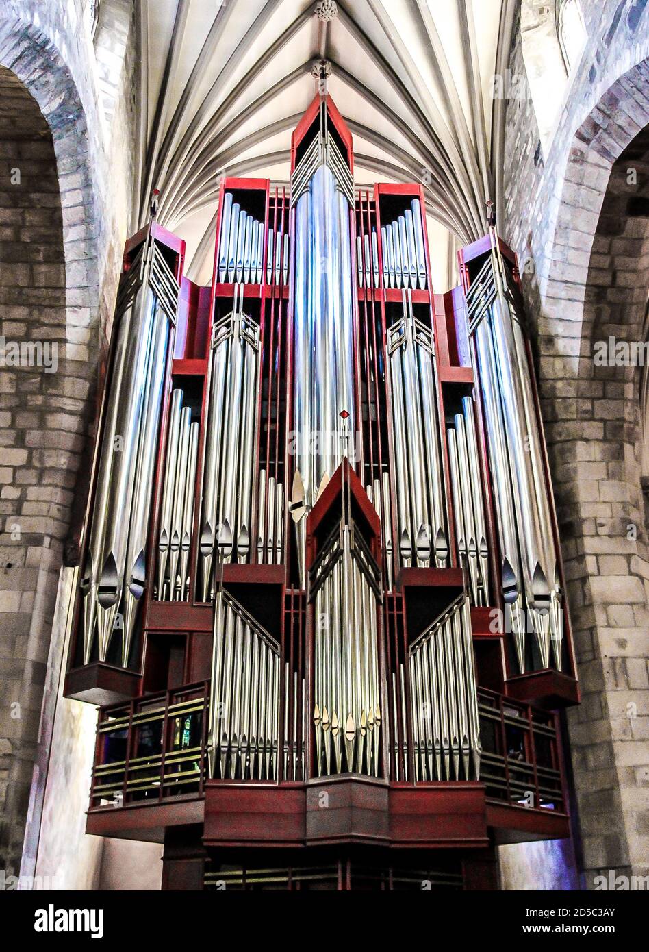 Orgel in St. Giles Cathedral in Edinburgh, Schottland. Stockfoto