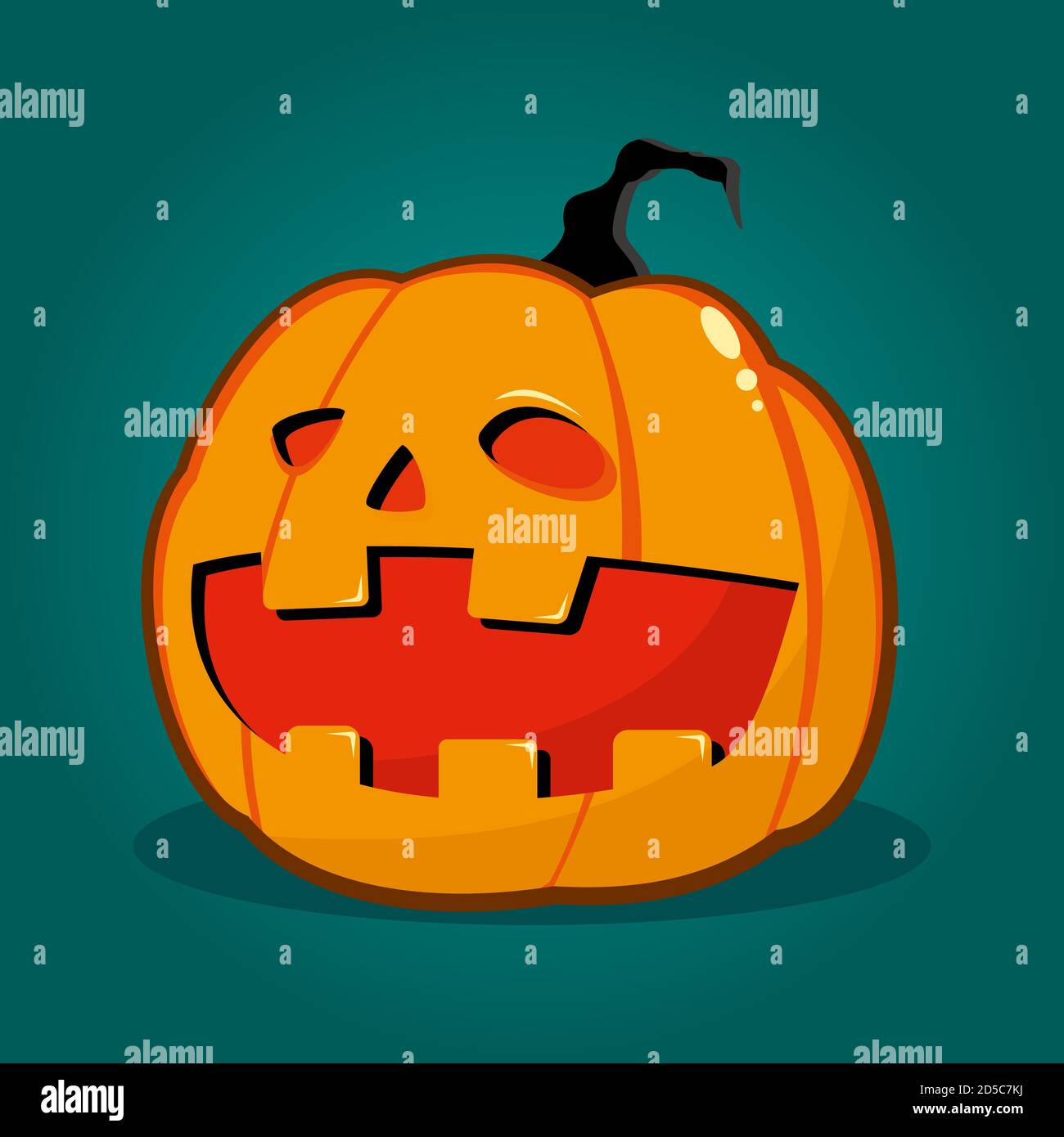 Happy Kürbis Vektor Cartoon-Charakter für Halloween isoliert auf Hintergrund. Stock Vektor