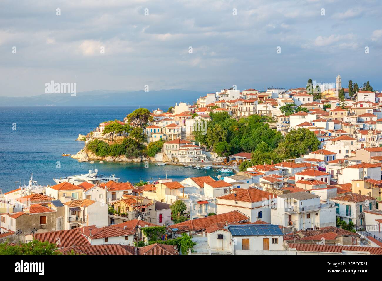 Die Altstadt von Chora auf der Insel Skiathos, Griechenland Stockfoto