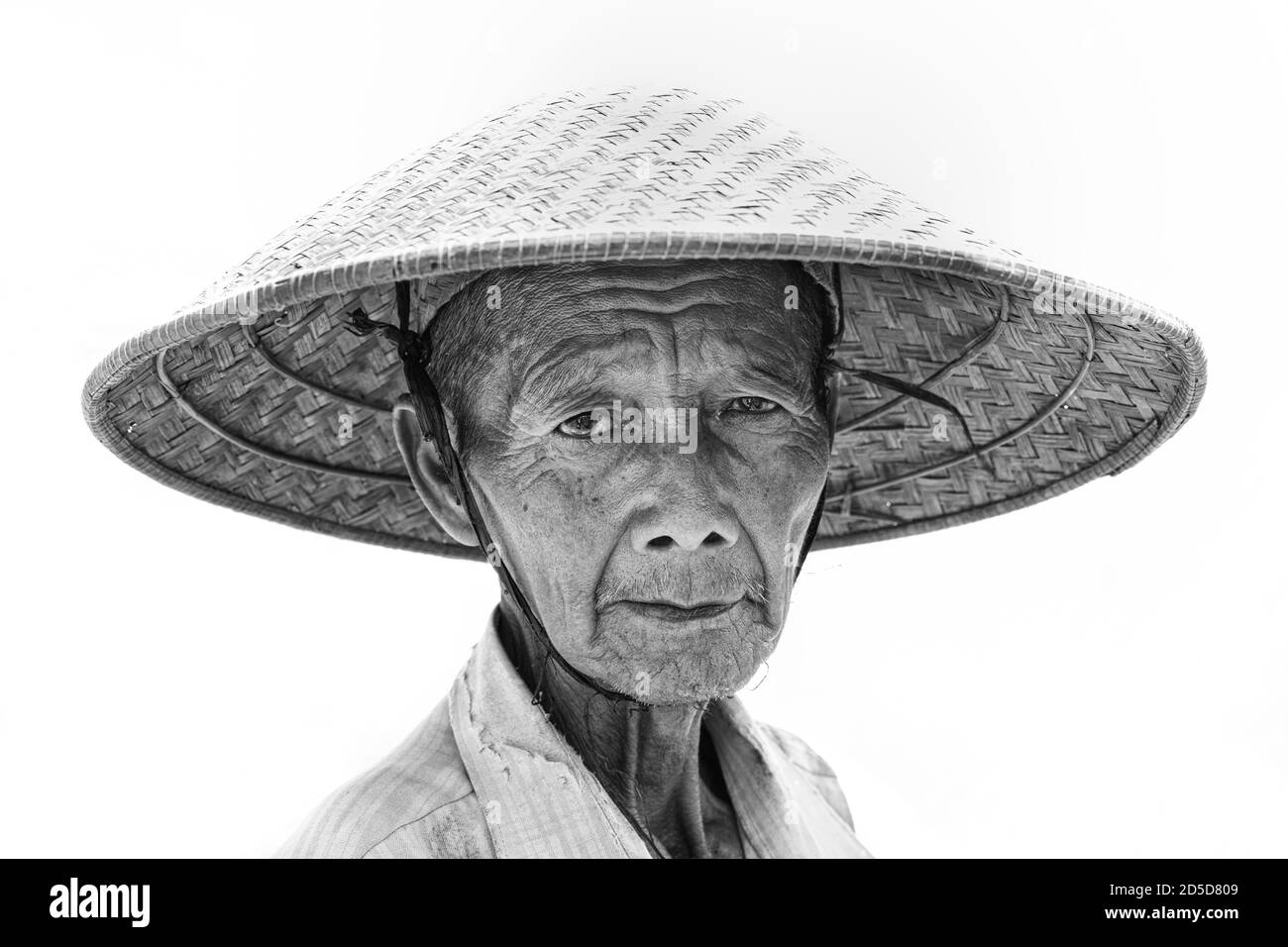 Portrait von indonesischen Reisbauern, Zentraljava, Indonesien Stockfoto