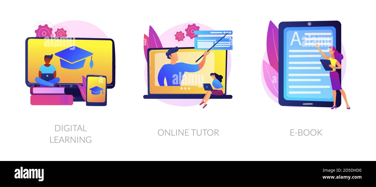 Adaptive Lernvektor Konzept Metaphern. Stock Vektor