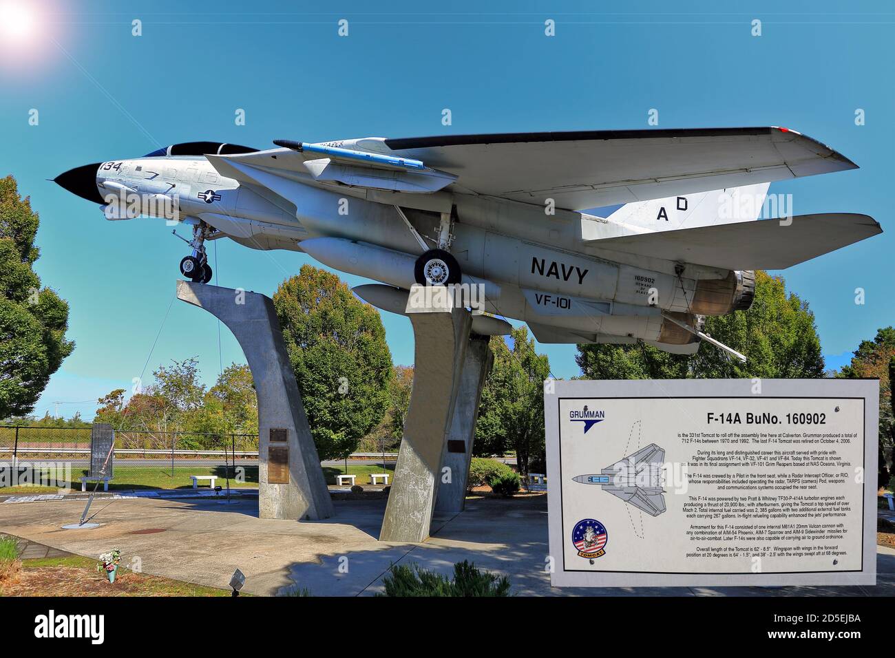 Grumman F-14A im Grumman Memorila Park Calverton Long Insel New York Stockfoto