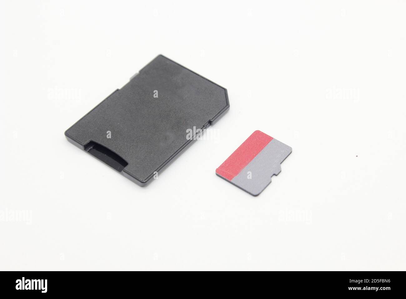 Ein Bild der Speicherkarte auf weißem Hintergrund Stockfoto