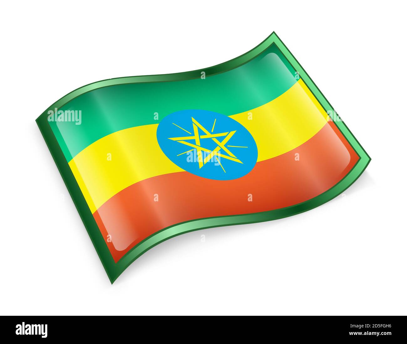 Äthiopien-Flaggen-Symbol Stockfoto