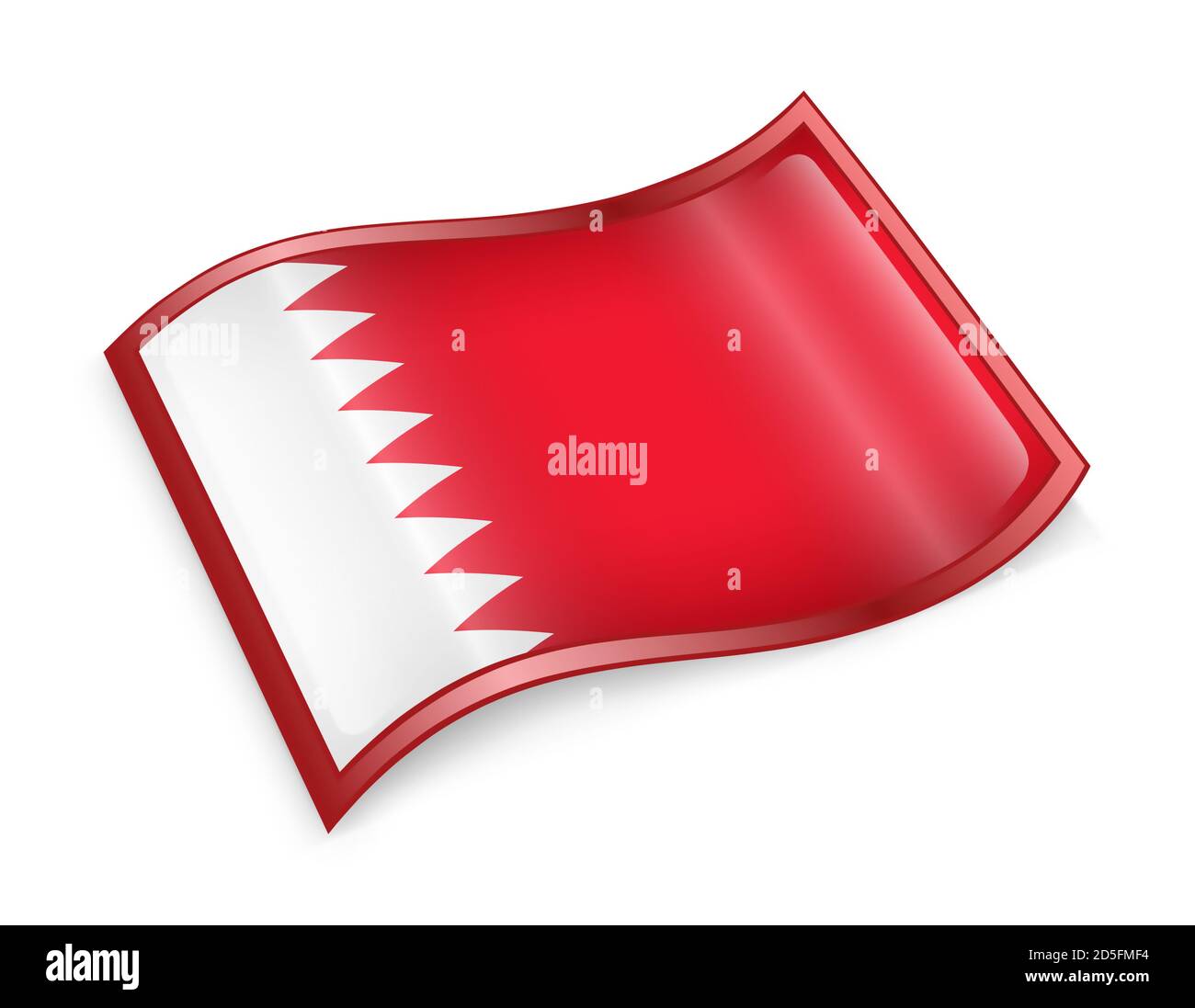 Bahrainische Flaggensymbol. Stockfoto